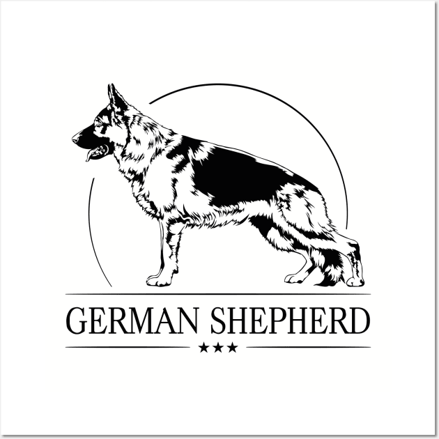 Proud K9 German Shepherd Dog portrait Wall Art by wilsigns